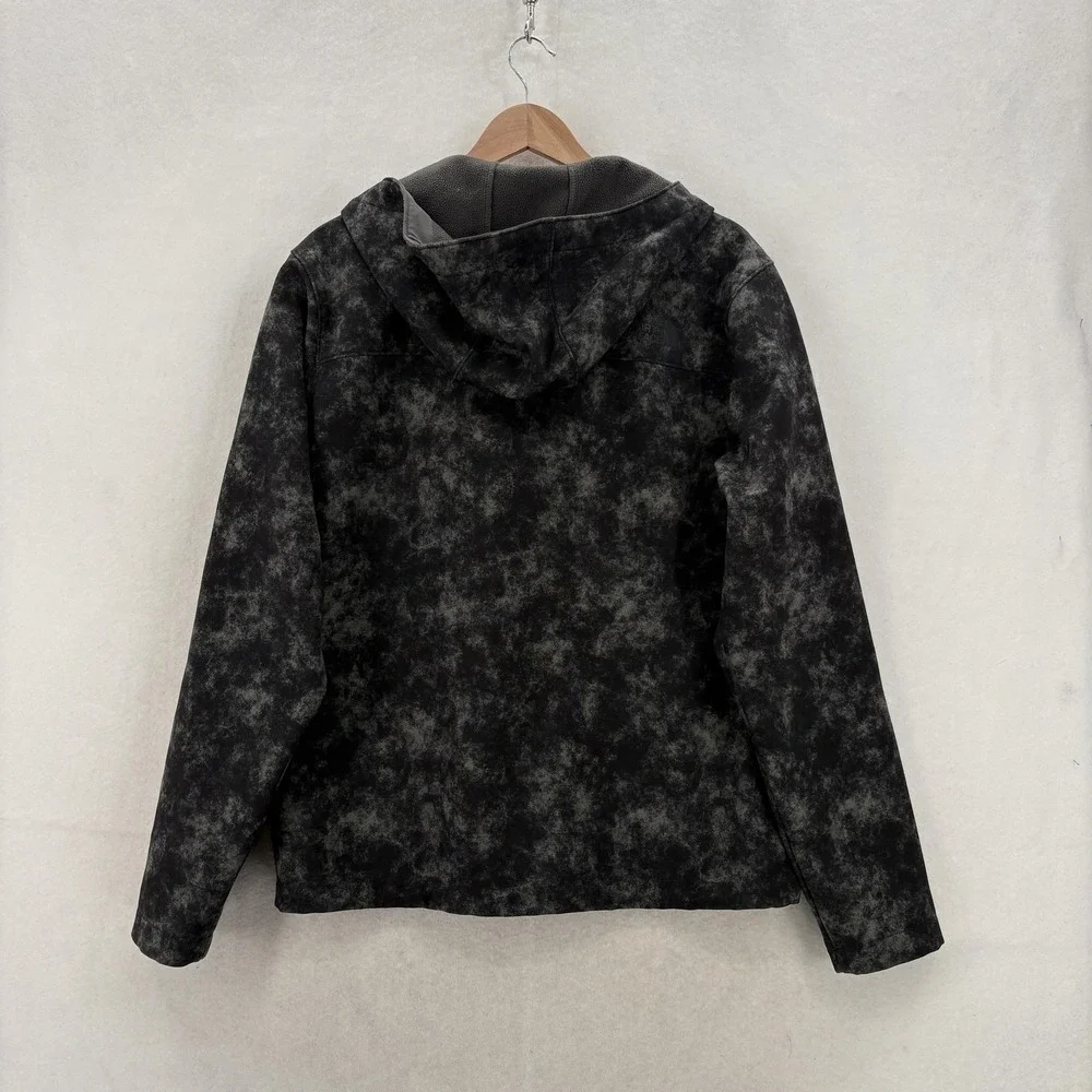 The North Face Apex Bionic 2 Hooded Jacket Mens M Gray Camo Softshell Outdoor
